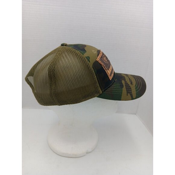 Ariat Flag Patch Baseball Hat Cap Green Camo Mesh Back Snap Back Cork Patch - Picture 7 of 8